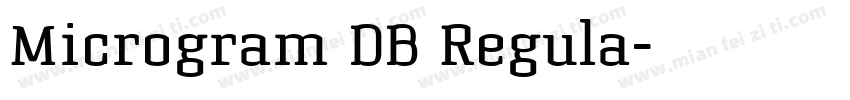 Microgram DB Regula字体转换